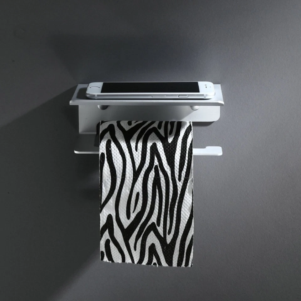 Porta Rotolo Da Cucina Carta Igienica Supporto Per La Mensola Di - Immagine 3 di 4