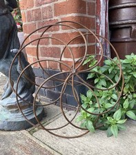 LARGE METAL RUSTY GARDEN SCULPTURE DECORATIVE ORNAMENT STEEL