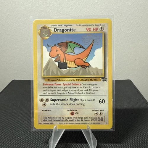 Dragonite #5 Black Star Promo Stamped Pokemon 1999 MP