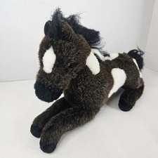 Douglas Horse Plush Brown White Spots Laying Farm Stuffed Animal Toy