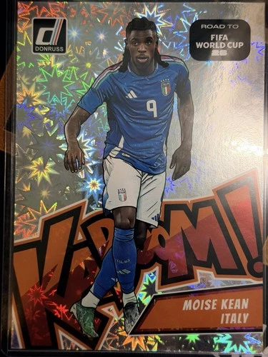 2025-26 Panini Donruss Road to FIFA World Cup Moise Kean Kaboom #9 SP Oversized