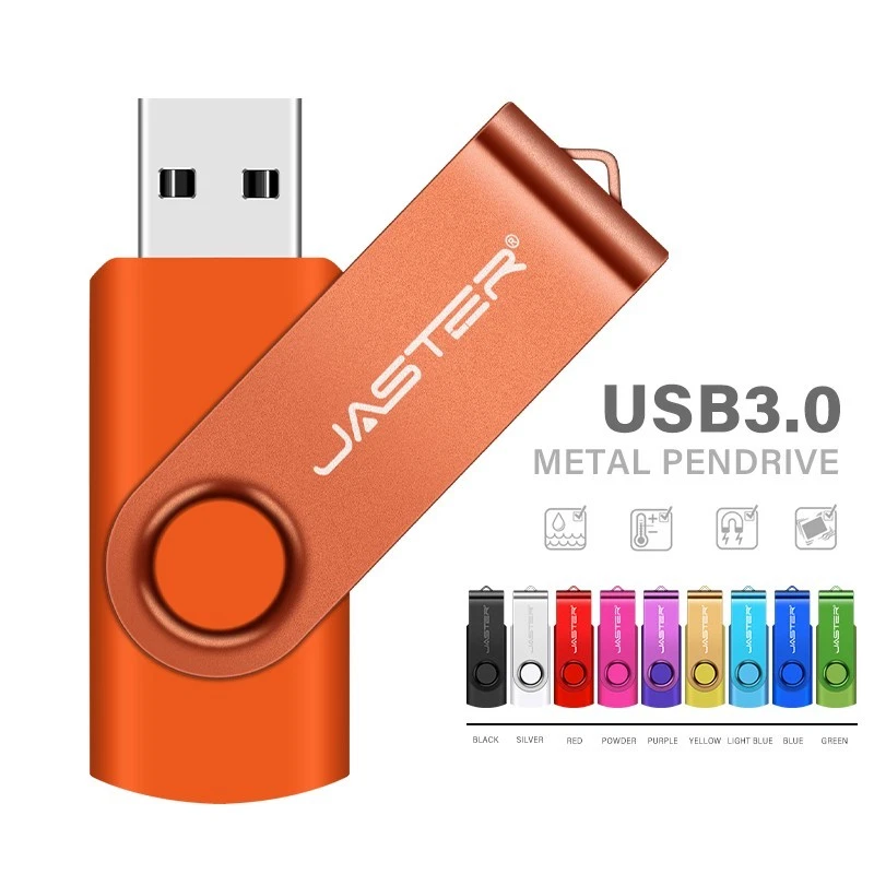Key Chain USB 3.0 Flash Drive 128GB Rotatable High Speed Memory Stick Storage - Image 3 of 4