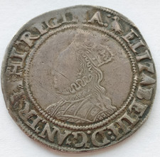 1560 - 1561 Elizabeth I hammered shilling silver coin - 2nd Issue