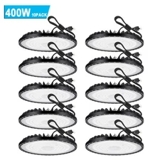 10Pcs UFO LED High Bay Light 400W Industrial Warehouse Gym Shop Commercial Light