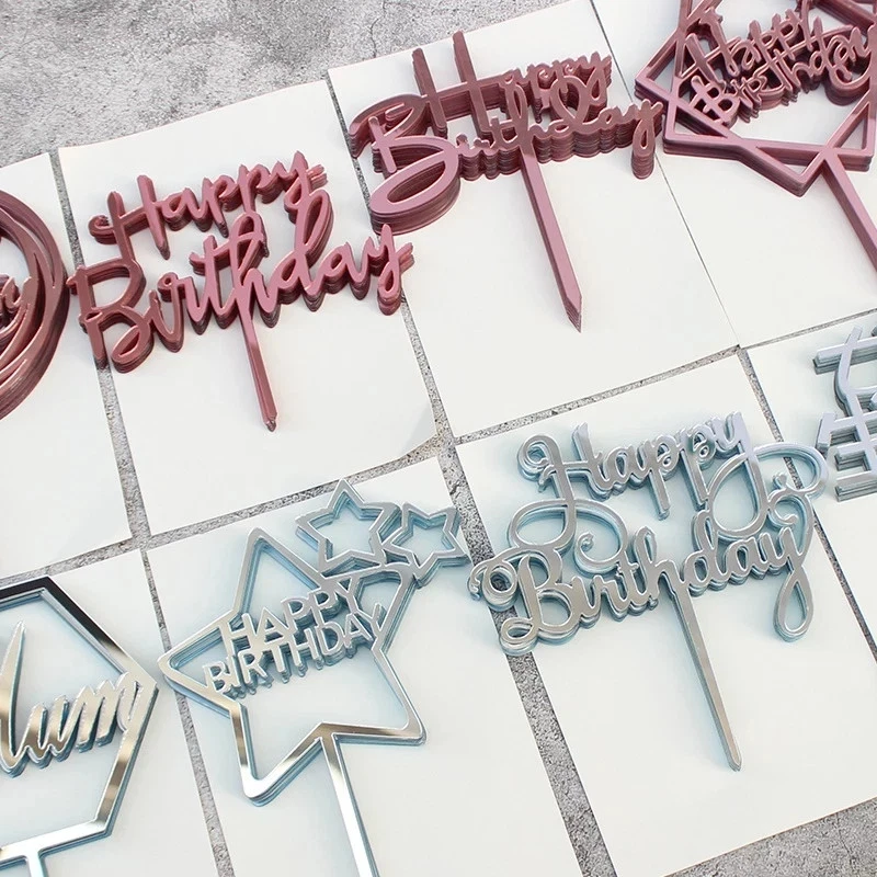 [11*5*15cm high quality thickening and enlarged] 10pcs/pack acrylic happy birthd - Image 3 of 4