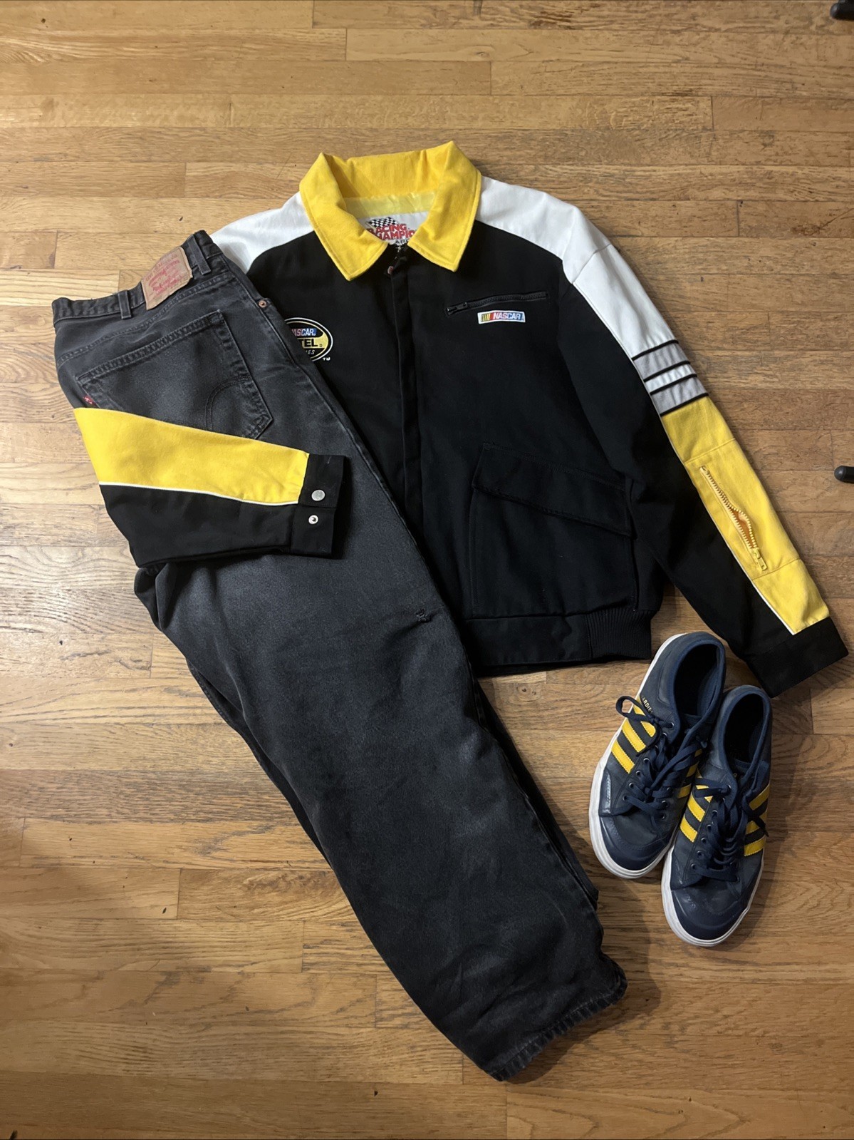 90s NASCAR Nextel Cup Series Vintage Heavyweight Racing Jacket  Sz XL