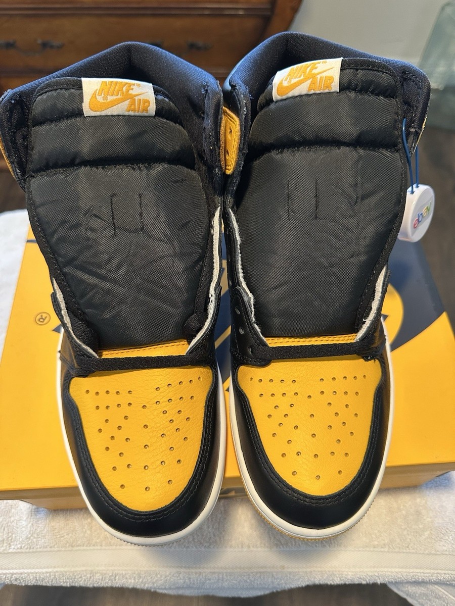 🏀NIKE AIR JORDAN 1 RETRO OG HIGH YELLOW TOE TAXI (MENS