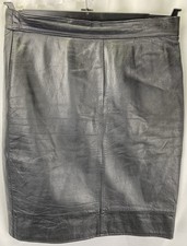 Limited Express Women s Juniors 9 Black Leather Pencil Skirt Lined VTG