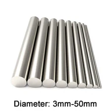 Round Bar Rod 304 Stainless Steel Dia 3mm 4mm 5mm 6mm 8mm to 50mm DIY Metal Rods