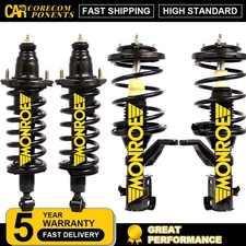 Monroe OE Front Rear Struts w/ Coil Spring For 2003 2004 2005 Honda Civic 1.7L