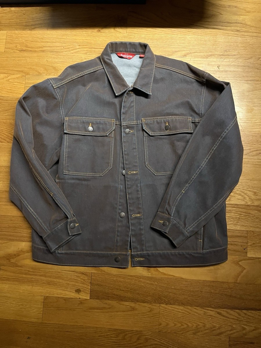 ジャケット・アウター Supreme Flocked Denim Jacket 23SS XL Supreme Flocked Denim Trucker Jacket-Gold-XL | eBay