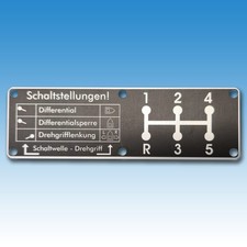 Holder Schaltschild für Differential & Gangschaltung E 11 E 12 E 14 / 01875631