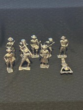 Lot Of 9 Vintage Civil War Figures Unpainted Metal Lead Cast