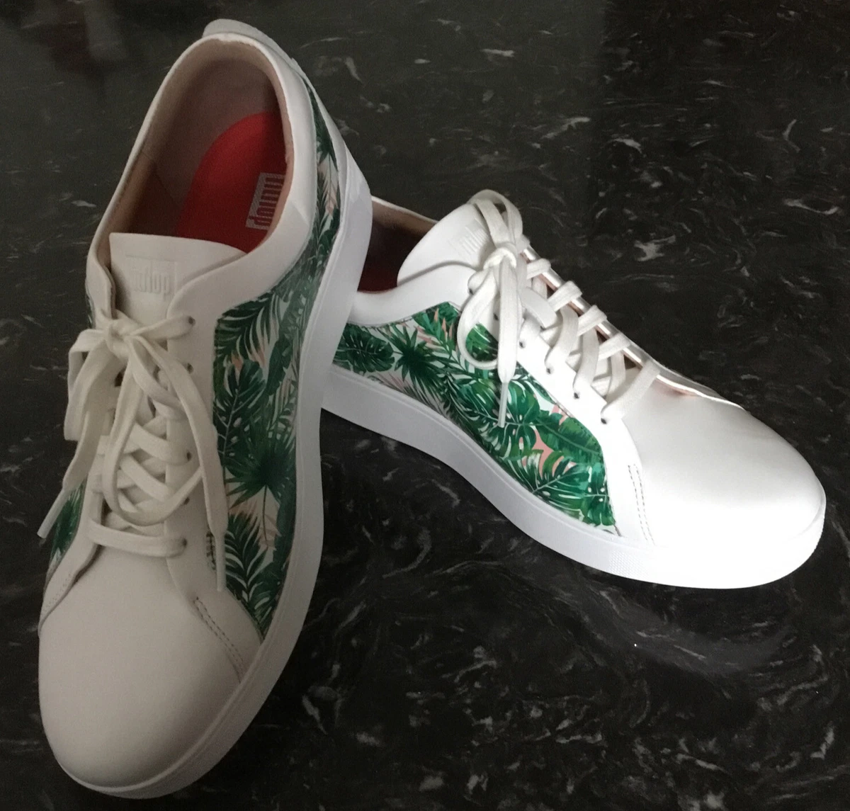 FitFlop Rally Jungle Print Sneakers Urban White Mix Women s Shoes