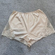 Vintage Vanity Fair Nylon Silky Panty Size 5 1970s Lace Sides USA Made Beige