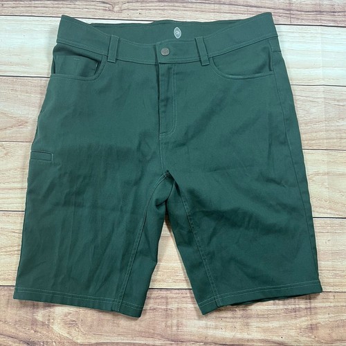 NWOT Club Ride 11" Shorts Womens L Hunter Green Biking Cycling Adjustable Waist