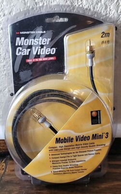 Monster Cable Mini 3 1V3RMC-4M  4 meter Car mobile Video RCA NEW