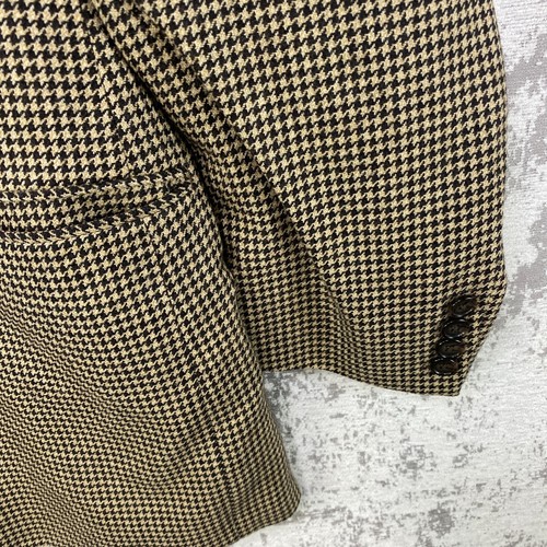 Tuta blazer due bottoni Lauren Ralph Lauren uomo 46 pied de poule lana marrone nero - Foto 5 di 14