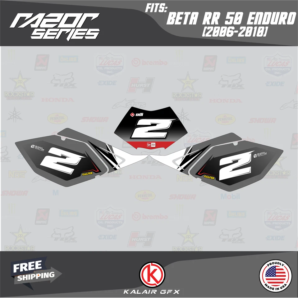 Kit de gráficos para navaja Beta RR 50 (2006-2010) - ROJA Foto 3 de 4