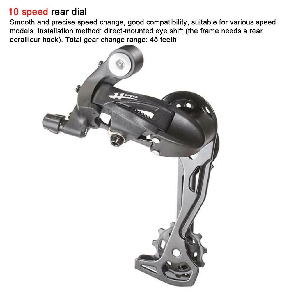 10 Speed Rear Derailleur Long Cage Road Bike MTB Bicycle MAX
