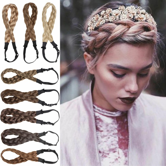 100 Real As Human Braid Hair Band Headband Hair Extensions Natural