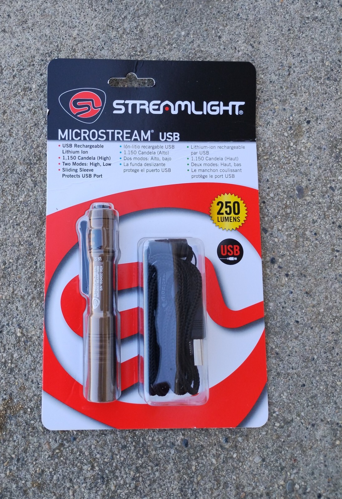 Streamlight 66608 MicroStream® Rechargeable USB LED Pen Light W/ Clip COYOTE