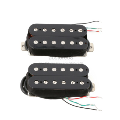 Alnico 5 Magnet Copper-Nickel Base Humbucker Guitar Pickup Set Black