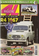 4L MAGAZINE 20 R4 FOURGONNETTE 1967 R4 4X4 SINPAR RENAULT 4 GTL COURSE 1978