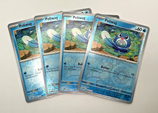 Poliwag Reverse Holo 060/165 x4 4x Carta Pokémon 2023 Viola Scarlatto 151 Playset