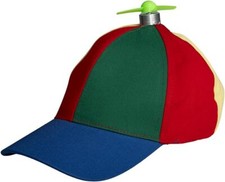Unisex Rainbow Propeller Nerd Adjustable Hat Halloween Costume Cosplay Accessory