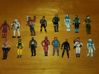 Vintage Hasbro GI Joe 3 3/4 Figures  Lot of 17/1980 s & 1990 s /Plus Zap Intact.