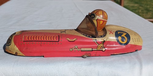 Vintage Tin X3 Race Car Toy - BODY ONLY - Made in Japan 3X 3-X Racing - Picture 13 of 18