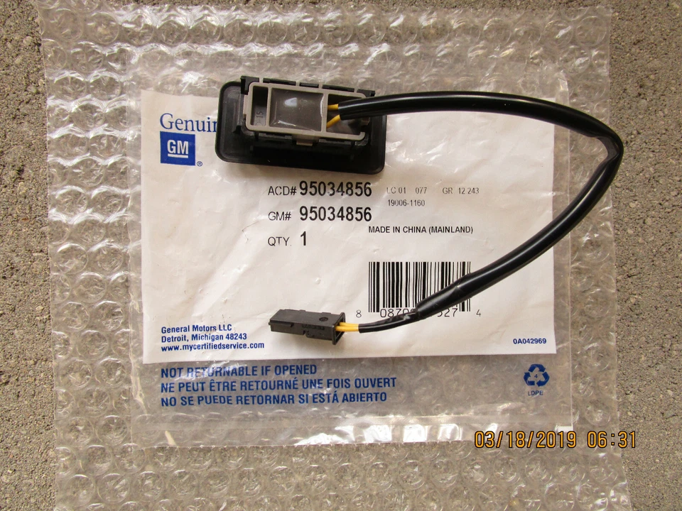 GM BUICK CHEVY 95034856 ACDELCO TRUNK LID OPENER LIFTGATE RELEASE SWITCH OEM NEW - Image 2 of 2