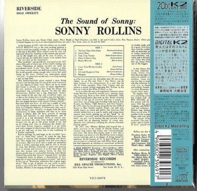 Sonny Rollins ‎– The Sound Of Sonny LE JAPAN MINI LP CD VICJ-60474