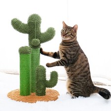 Cat Scratching Post Cactus Scratcher Featuring Scratching Poles Interactive Ball