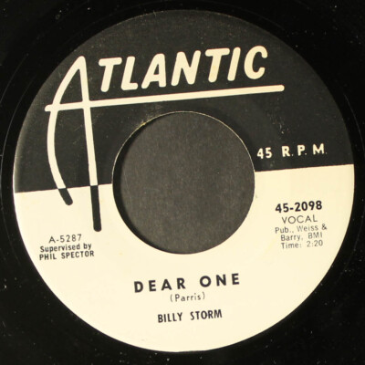 BILLY STORM & GROUP: dear one / when you dance ATLANTIC 7'' Single 45 RPM