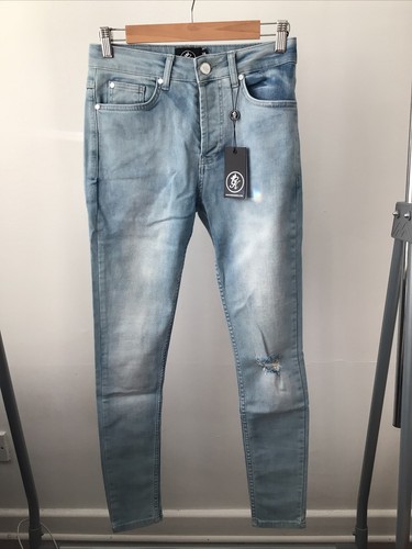Gym King - Jeans strappato azzurro chiaro - Taglia 28 - Nuovo - 24€ - Foto 2 di 12