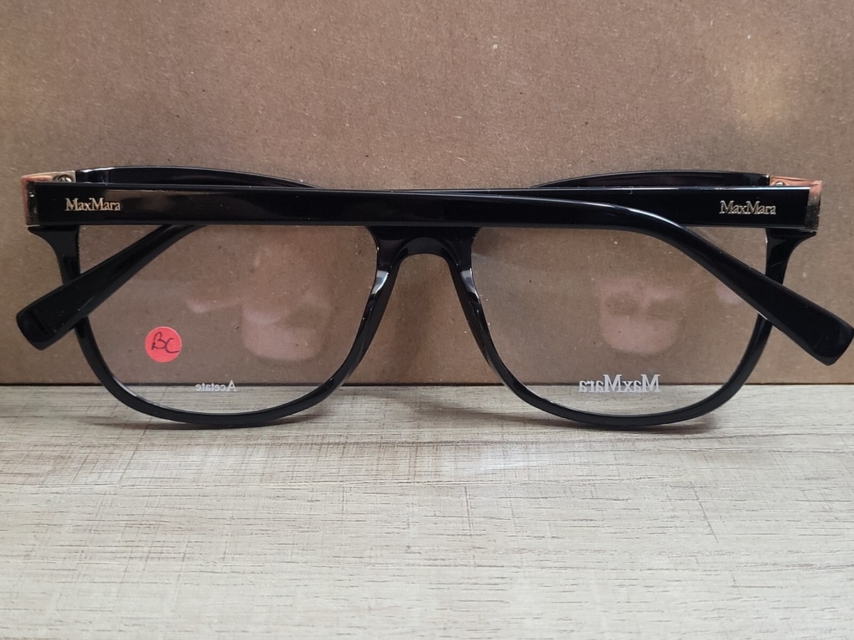 Max Mara MM1423 Womens Plastic Eyeglass Frame 807 Black 54-16 Spring Hinges Max Mara MM 1423 807 54mm Lady main image 2