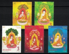 THAILAND 2023 VESAK TAG BUDDHA STATUE WICHTIG BUDDHISTISCH RELIGIÖS SET 5 BRI...