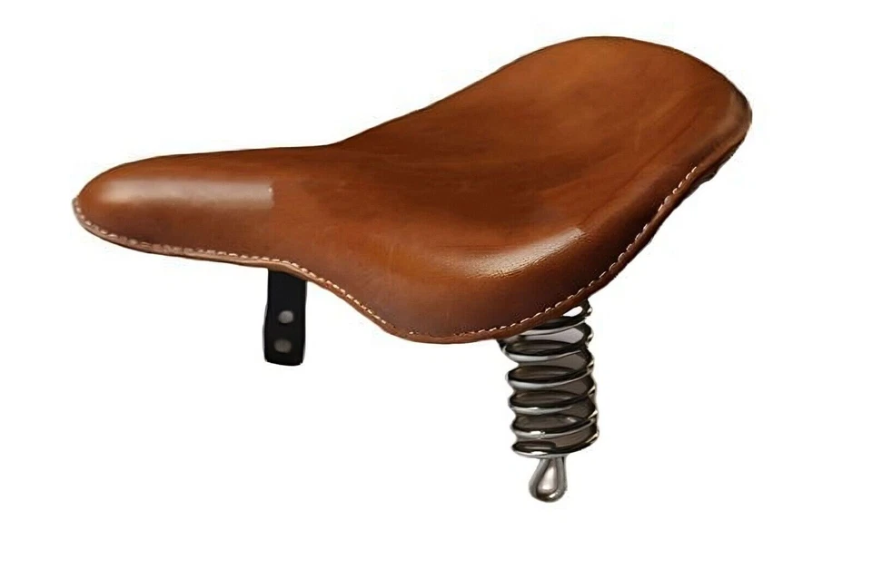 适用于 Royal Enfield Standard Machismo Harley Style Low Rider Solo 座椅 棕色 — 第 2/4 张图片
