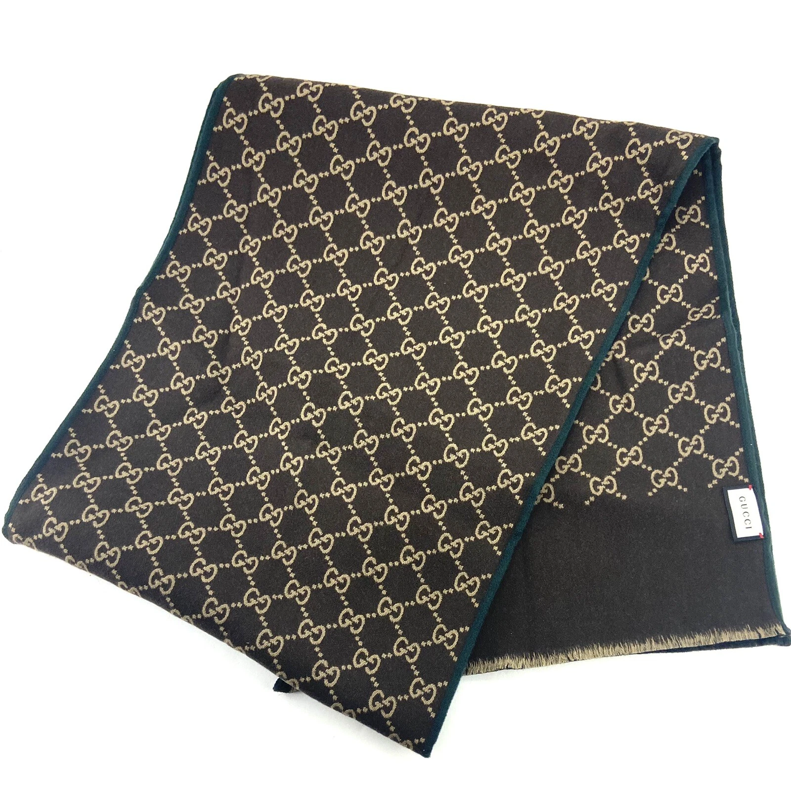 Écharpe d'hiver en laine Ripon Gucci #521104 GG, neuve avec étiquettes