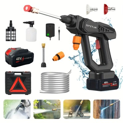#ad ​​SPZTJK Cordless Water Cannon 3000PSI High Pressure Car Wash Gun Portable​ $40.75