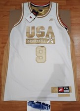 Nike USA Basketball Michael Jordan #9 Dream Team Jersey White & Gold Sz XXL 2XL