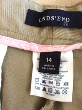 REDUCED 02/02 Lands' End Pants 5 QUALITY 98 Cotton Beige 14 Pockets