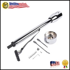 30 Steering Column Chrome No Key Floor Shift Hot Rod Manual With Adapter