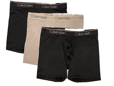 SET OF 3 Calvin Klein NB2570 Micro Stretch Boxer Brief Size M Black Gray (62)