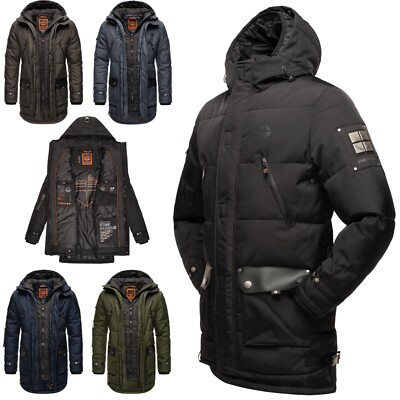 STONE HARBOUR Mens Warm Winter Jacket Parka Outdoor Luxury Double Hood Tahaa