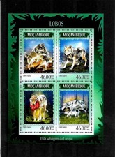 Briefmarken -Mosambik -Tiere -Block -2014