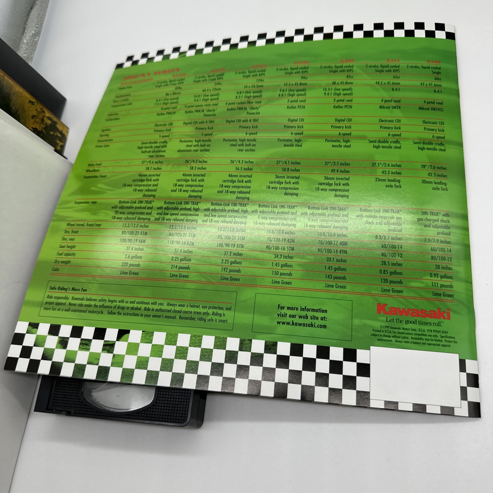 2000 Kawasaki Dealer Information Packet Ricky Carmichael Rare !🔥kx125 Kx250