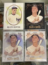 (4) Topps ROGER MARIS 2021 Ginter “X” Black / Chrome / Paper Base 21’ / 17’ NYY